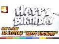 How to Draw 3D letters Happy Birt ay - Art for Kids