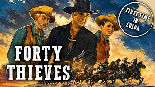 Forty Thieves | William Boyd | Hopalong Cassidy Movie | Colorized | Western