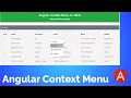 Custom Context menu In Angular Create Context menu In Angular Angular Tutorial