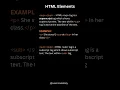 Superscript and Subscript Tags in HTML