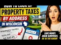 How to look up property taxes by address in Wisconsin