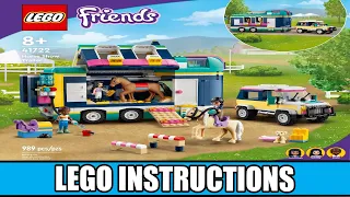 LEGO Instructions | Friends | 41722 | Horse Show Trailer (All Books)