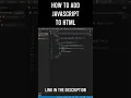Add JavaScript to an HTML file - JavaScript Tutorial for Beginners 2022