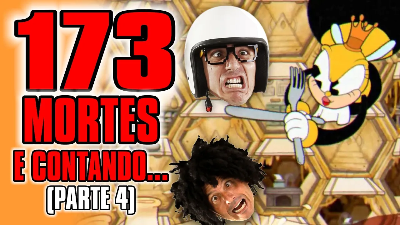 Cuphead - 178 MORTES E CONTANDO (PARTE 3) CHEFE ABELHA #ps4live Irmãos Piologo Games