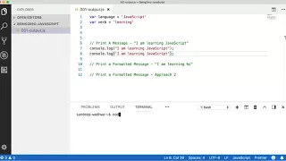 Output Function console log JavaScript - From Scratch