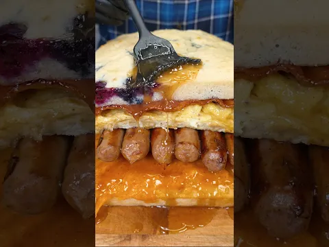 Stack The Deck With A Tray Of Tater-Packed Pancakes!🥞 #shorts #pancake #sliders #breakfast