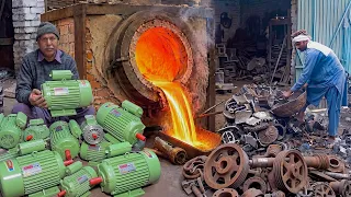 Incredible Process of Making industrial Equipment & Casting Electric Motor | Mass Production Process