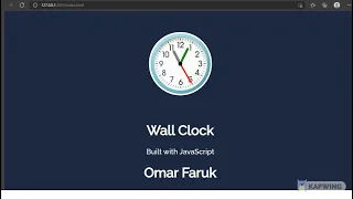 Build Wall Clock with Vanilla JavaScript sort project in Bangla Tohin Samin