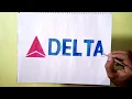 How to draw the Delta air line logo