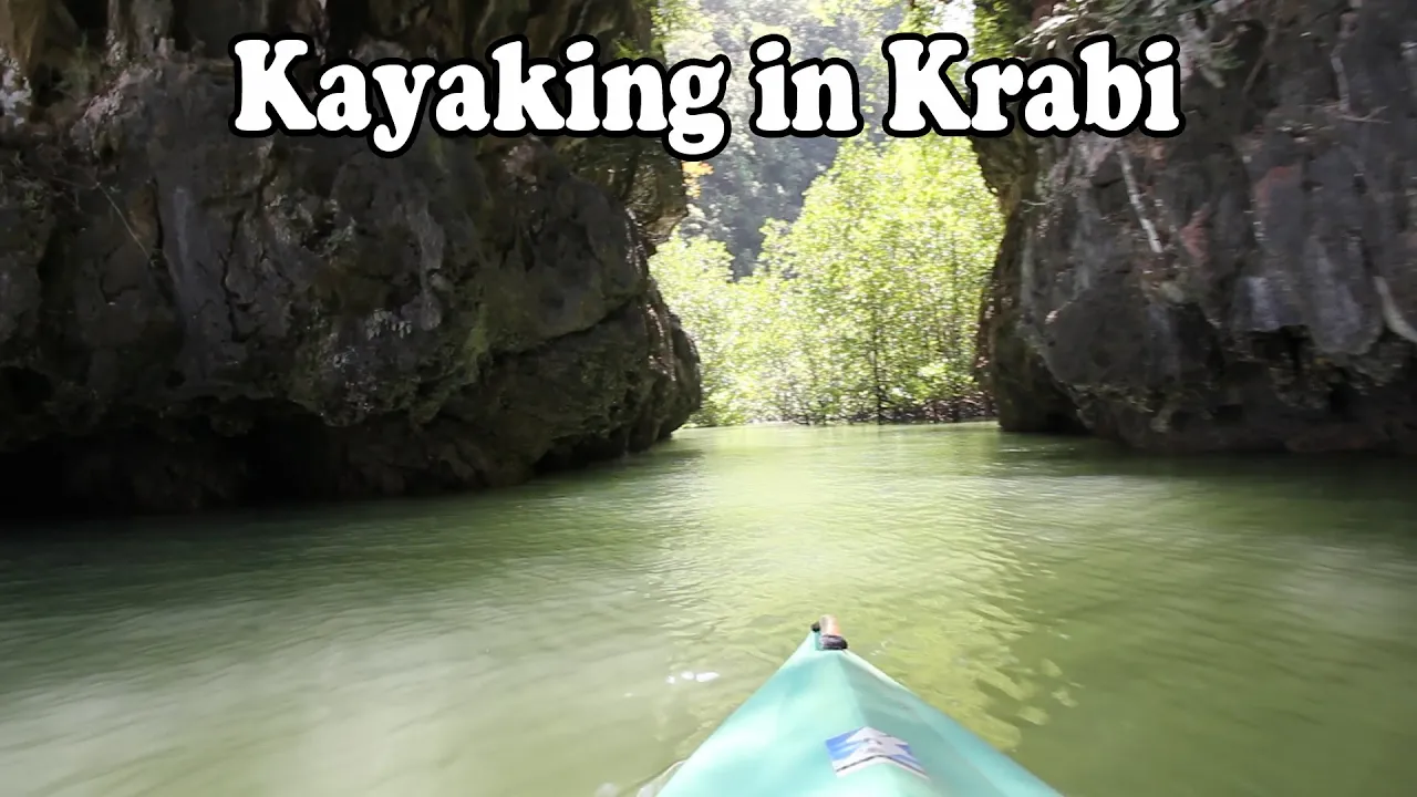 Krabi Thailand Kayak Tour. Kayaking in Krabi at Thalen Bay, about 30 minutes from Ao Nang