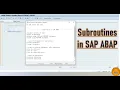 11 Subroutines in SAP ABAP Types of Subroutines End-to-End Demo