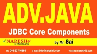 JDBC Core Components Part 1 Advanced Java Training Tutorial Mr Sai
