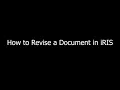 How to Revise a Document in iRIS