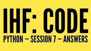 Intro to Python Lesson 7 Answers