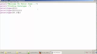Python Tutorial Finding Datatype In Python Tamil Part-7