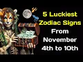 5 Luckiest Zodiac Signs From November 4th to 10th