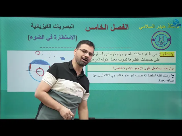 فيزياء السادس الاعدادي - الفصل الخامس - الاستطارة في الضوء