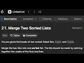 Merge Two Sorted Lists Two Pointers Simple solution LeetCode 21 Golang