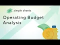 Operating Budget Analysis Excel Template Step-by-Step Tutorial by Simple Sheets