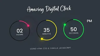 Amazing Working Digital Clock using Html CSS SVG Javascript Simple Javascript Project