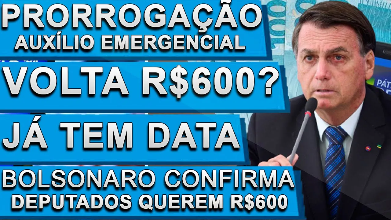 VOLTOU! AUXÍLIO EMERGENCIAL PRORROGAÇÃO 2021 CONFIRMADA PARA MARÇO.. BOLSONARO JÁ PLANEJA O ANÚNCIO