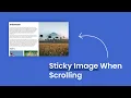 Responsive Sticky Image When Scrolling HTML And CSS