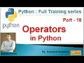 Operators in python Part - 18 Python Full Training series type conversion
