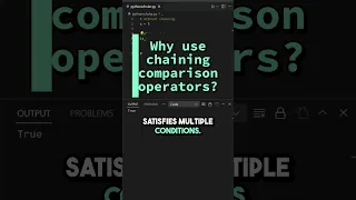 Chaining Comparison Operators in Python
