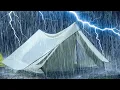 Download Lagu 99% Instantly Deep Sleep with Thunderstorm Sounds | Natural Heavy Rain on Tent \u0026 Powerful  Thunder