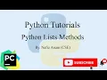 How to use lists methods of python Python Tutorial Nafiz Anam