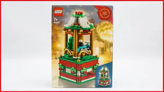 Lego Seasonal 40293 Christmas Carousel Speed Build Review