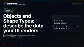 Objects and Shape Types Explained FullStack Masterclass TypeScript Course