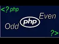 Odd And Even number s in PHP Language