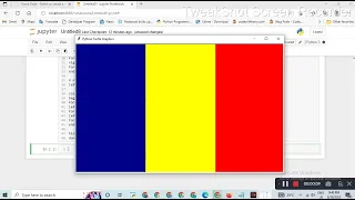 Romanian Flag Python turtle library Python for beginners