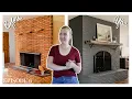 DIY Brick Fireplace Makeover so satisfying EPISODE 6 House Projects Series