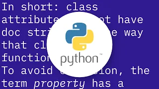 How to document class attributes in Python