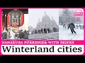 Lagu Japan shivers in deep freeze while in Paris with skiers to enjoy at Montmartre.