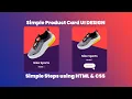 Simple Product Card UI Design using Html CSS E-commerce Card Design Beginner Tutorial - 08