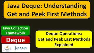 Java Deque Understanding Get and Peek First Methods Java Collection Framework