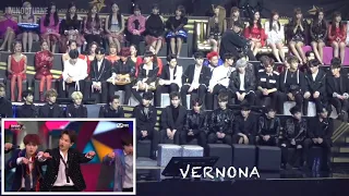 MAMA 2018 SEVENTEEN TWICE WANNA ONE IZONE GOT7 Reaction To 방탄소년단 BTS IDOL In Hong Kong 