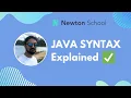 2 Java Syntax Explained in Simple Hindi Java Syntax Kya Hai Ex-InMobi IIT Roorkee CSE