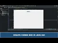 Java GUI Tutorial - Creating A CombBox in Java GUI Swing Using JComboBox Class