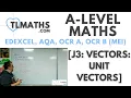 A-Level Maths J3-04 Vectors Unit Vectors