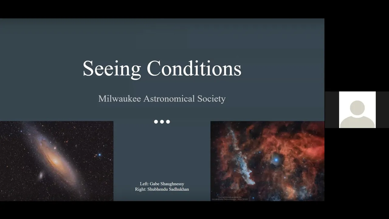 2/10/2021 Deep Sky Imaging Acquisition Workshop: Seeing conditions