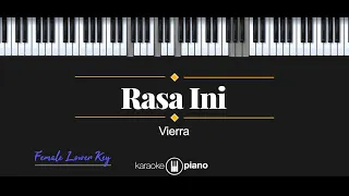 rasa ini vierra karaoke piano female lower key 
