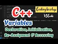 Variables in C Variable Declaration Initialisation Re-Assigment and Acessing