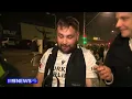 Tensions reach boiling point as fans throw flares at riot police in Melbourne | 9 News Australia