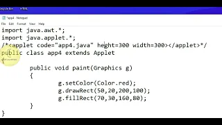 Java Applet graphics handling part 1 CodeLearning