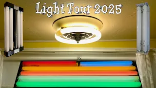 A March 2025 tour of all the Lights in my House and Apartment Fluorescent HID Incandescent and LED