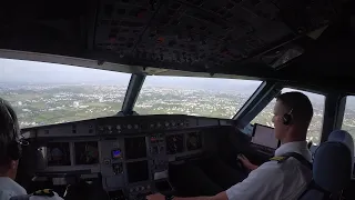 Landing in Coimbatore, India on runway 23